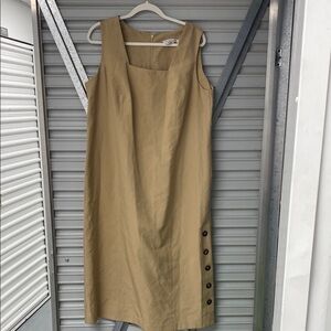 Elegant Tan Sleeveless Dress 16w plus